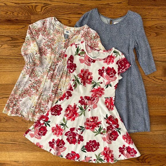 Girls Casual Floral and Patterned Dress Set Size 7/8 - Picture 1 of 16